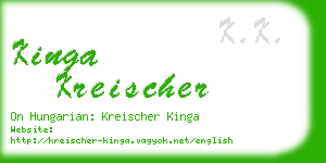 kinga kreischer business card